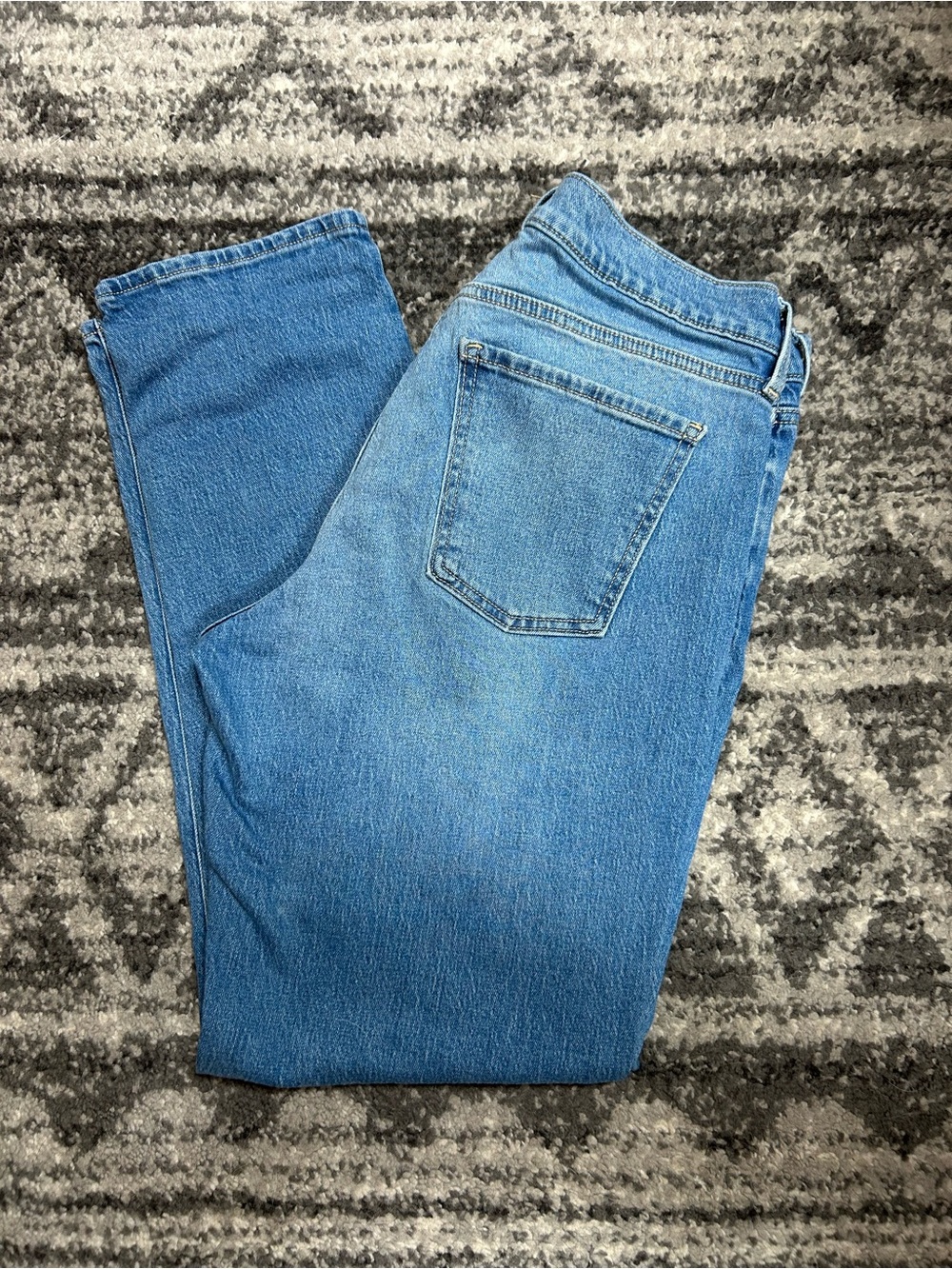 Old Navy Women's WOW Mid-Rise Boyfriend Jeans - Light Blue